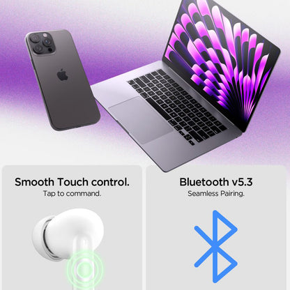 Handsfree Bluetooth Spigen SA2400, TWS, ANC, Alb ASD07962