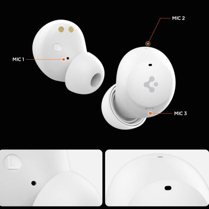 Handsfree Bluetooth Spigen SA2401, TWS, ANC, Alb ASD07963