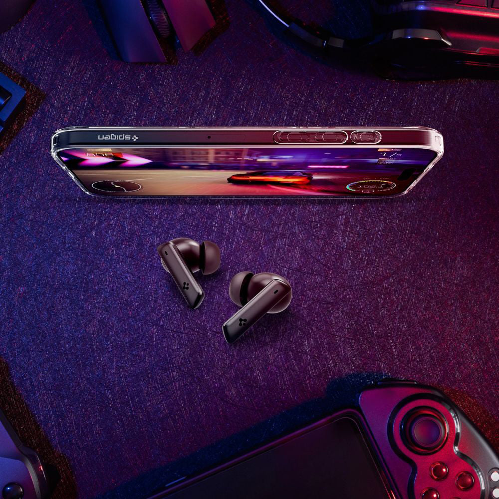 Handsfree Bluetooth Spigen SA2402, TWS, ANC, Negru