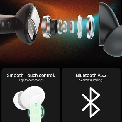 Handsfree Bluetooth Spigen SA2402, TWS, ANC, Negru