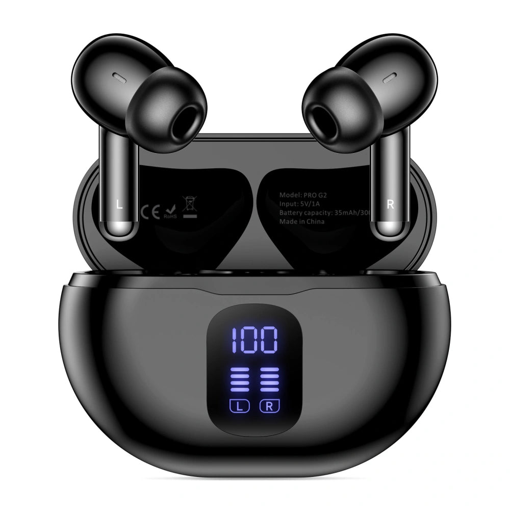 Handsfree Bluetooth Tech-Protect Ultraboost Pro G2, TWS, Negru