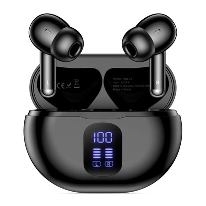 Handsfree Bluetooth Tech-Protect Ultraboost Pro G2, TWS, Negru