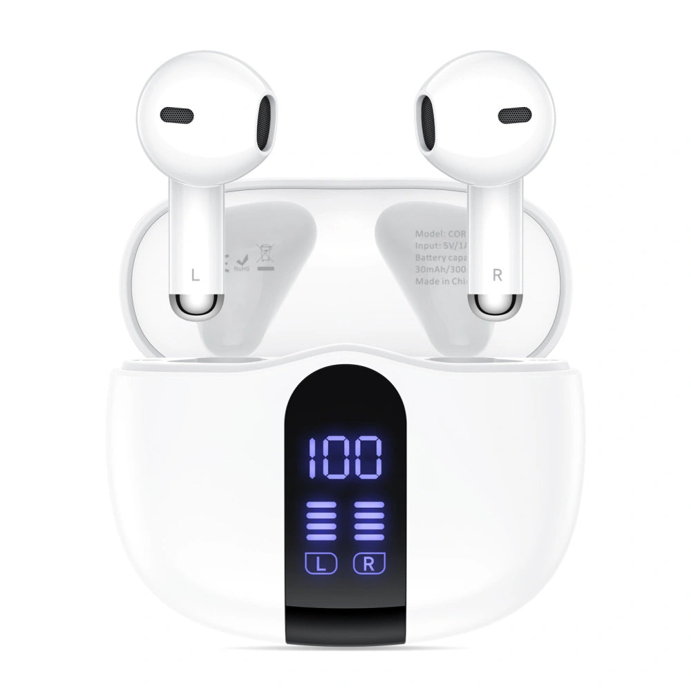 Handsfree Bluetooth Tech-Protect Ultraboost Core G2, TWS, Alb