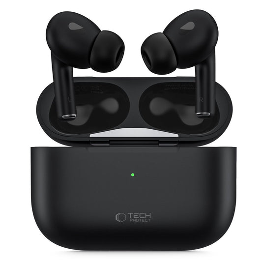 Handsfree Bluetooth Tech-Protect Ultraboost Pro, TWS, Negru
