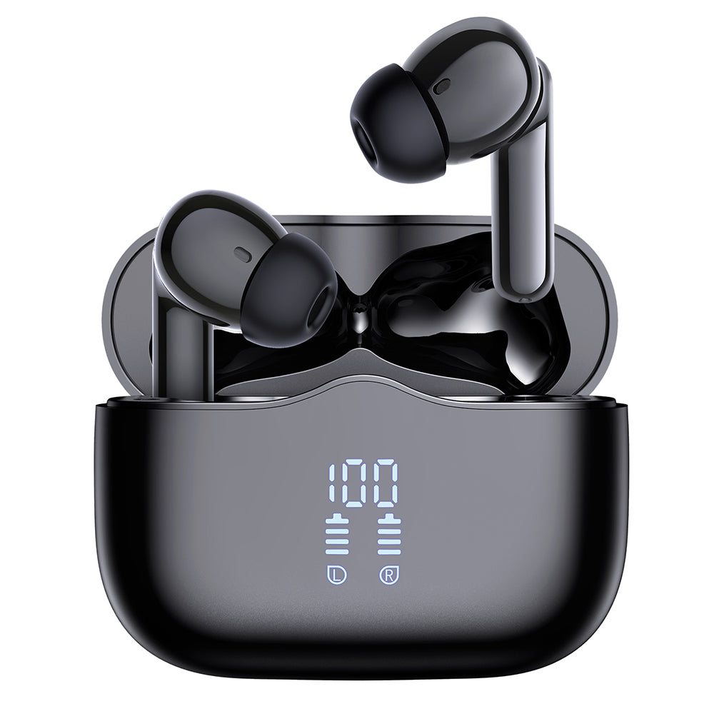 Handsfree Bluetooth Techsuit CW2 VelarX One, TWS, ANC, Negru