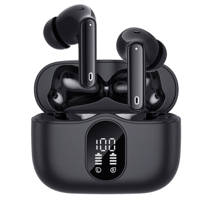 Handsfree Bluetooth Techsuit CW3 WaveBeat 100, TWS, ANC, Negru