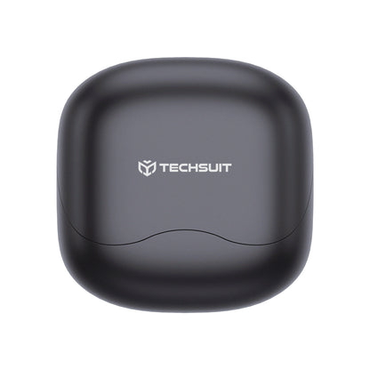 Handsfree Bluetooth Techsuit CW5 EchoFit Pro, TWS, ANC, MultiPoint, Negru