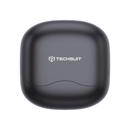 Handsfree Bluetooth Techsuit CW5 EchoFit Pro, TWS, ANC, MultiPoint, Negru
