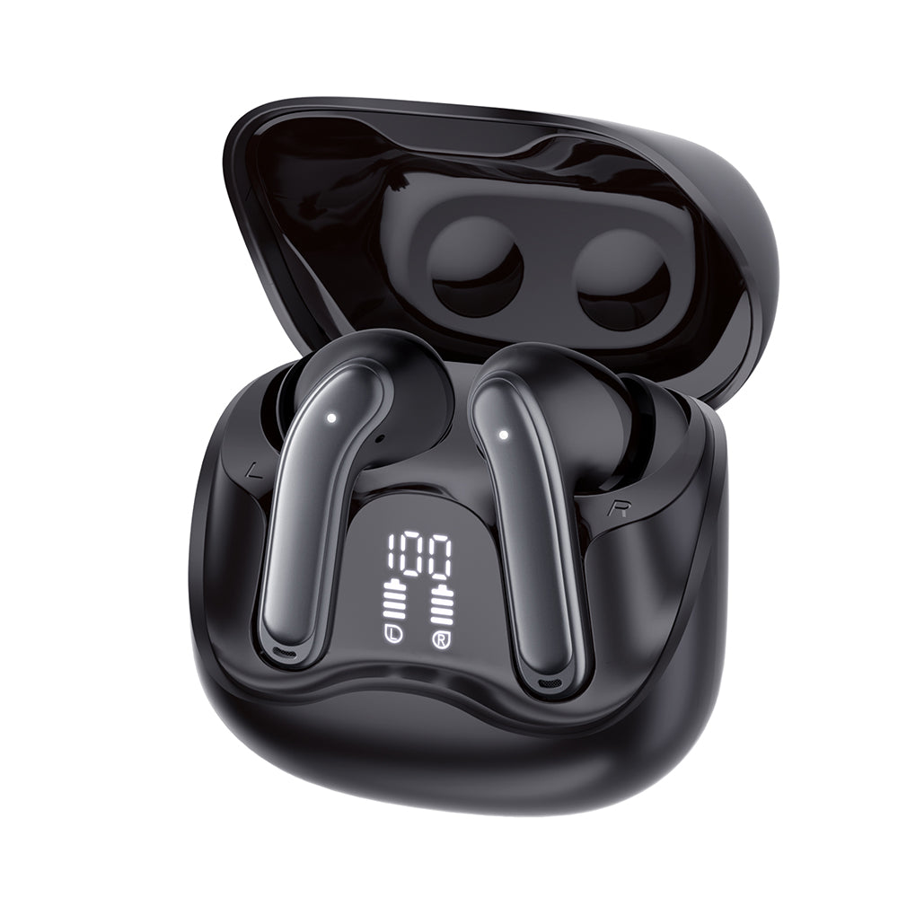 Handsfree Bluetooth Techsuit CW5 EchoFit Pro, TWS, ANC, MultiPoint, Negru