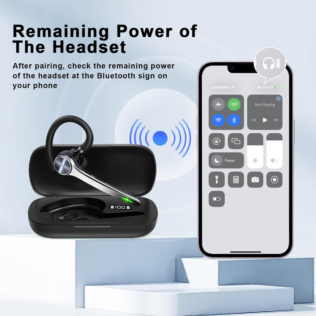 Handsfree Bluetooth Techsuit NeXound G7, MultiPoint, A2DP, Negru