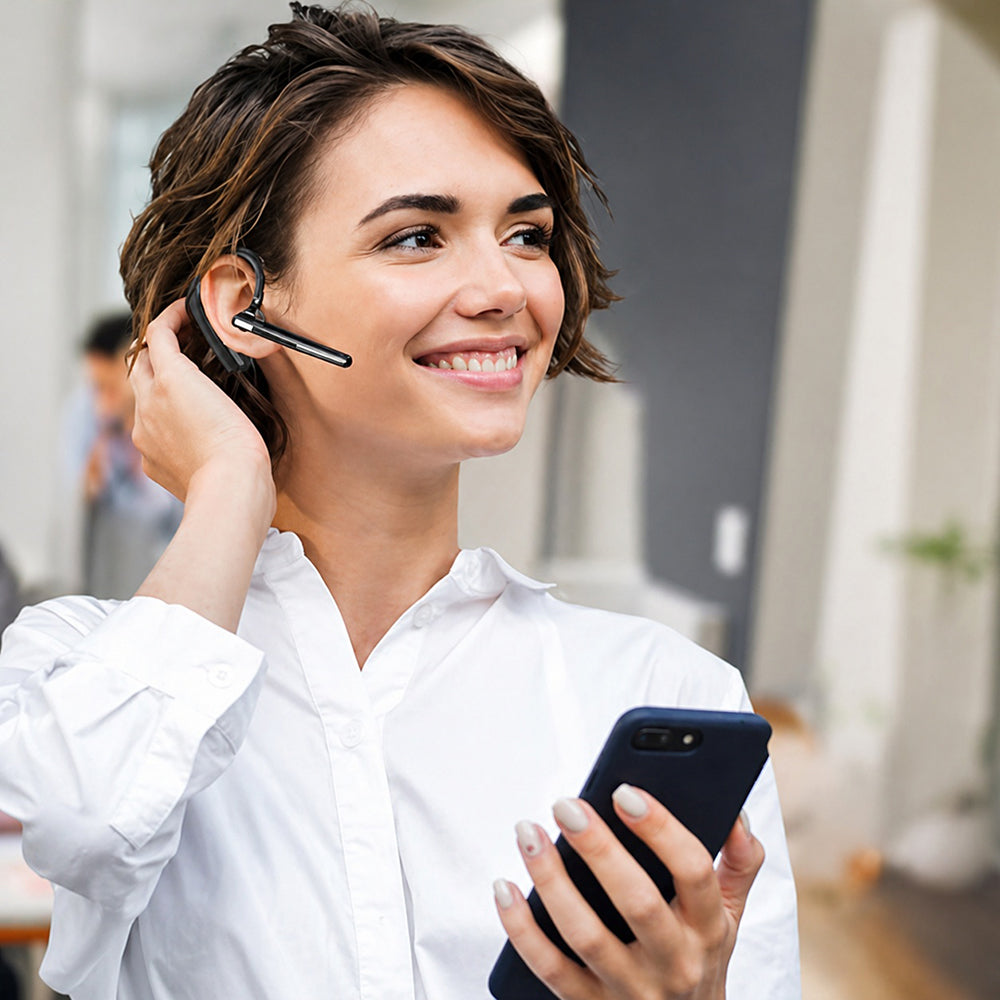 Handsfree Bluetooth Techsuit PowerTalks G6, MultiPoint, A2DP, Negru