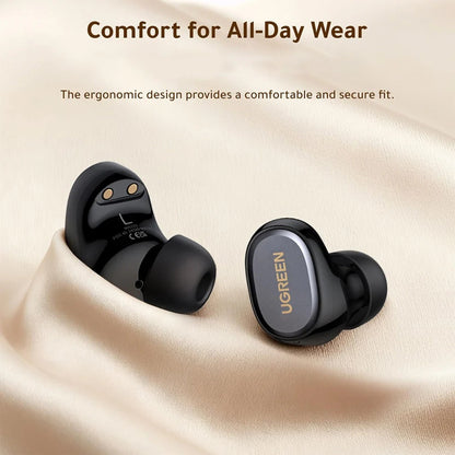 Handsfree Bluetooth UGREEN Dots (75628), TWS, MultiPoint, Negru