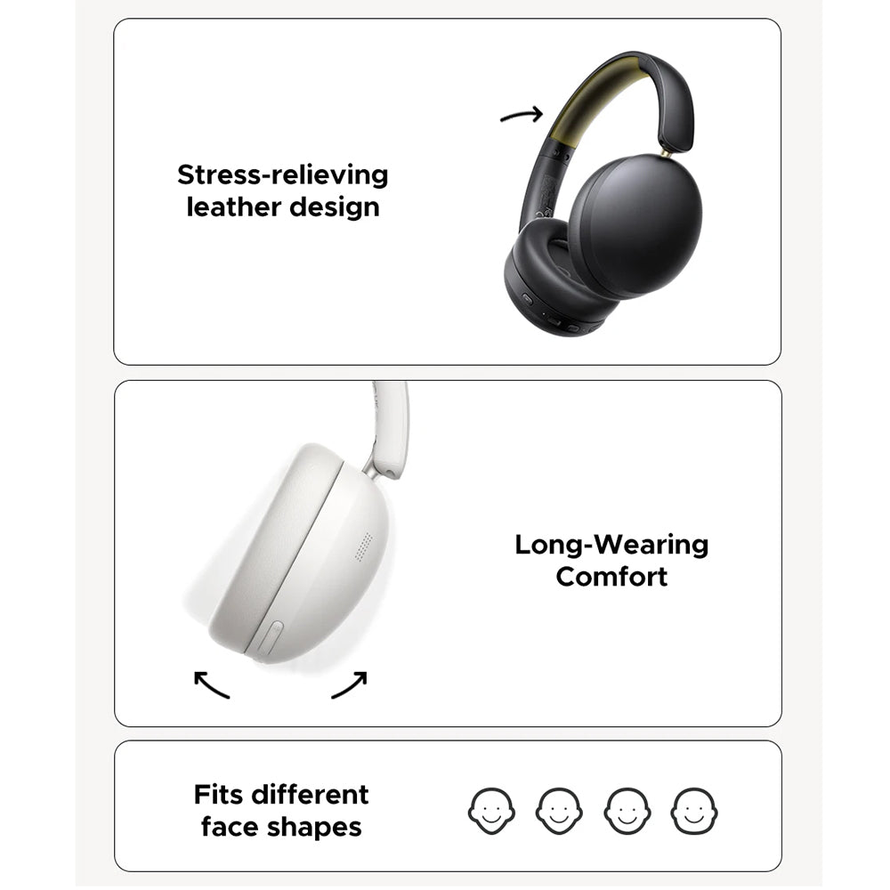 Handsfree Bluetooth UGREEN HiTune Max 2 HP205, MultiPoint, A2DP, ANC, Negru