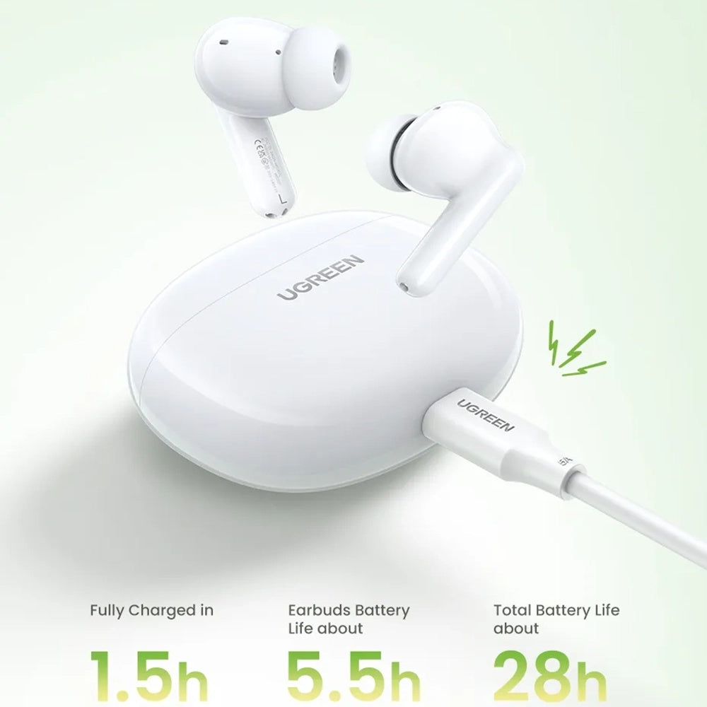 Handsfree Bluetooth UGREEN HiTune P3 WS207, TWS, MultiPoint, Alb