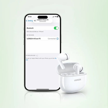 Handsfree Bluetooth UGREEN HiTune P3 WS207, TWS, MultiPoint, Alb
