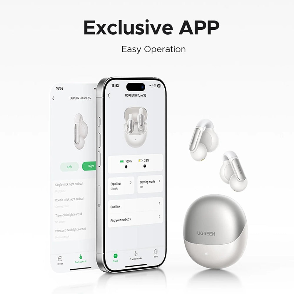 Handsfree Bluetooth UGREEN HiTune S5 True WS210, TWS, Alb