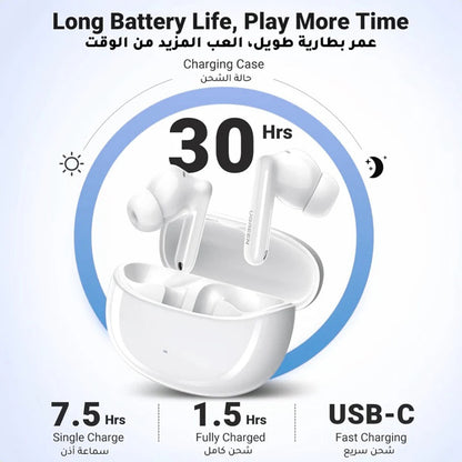Handsfree Bluetooth UGREEN HiTune T3 Pro WS206, TWS, ANC, MultiPoint, Alb