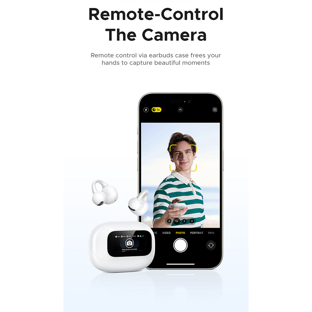 Handsfree Bluetooth UGREEN S6 ClipBuds Magic WS208, TWS, Alb