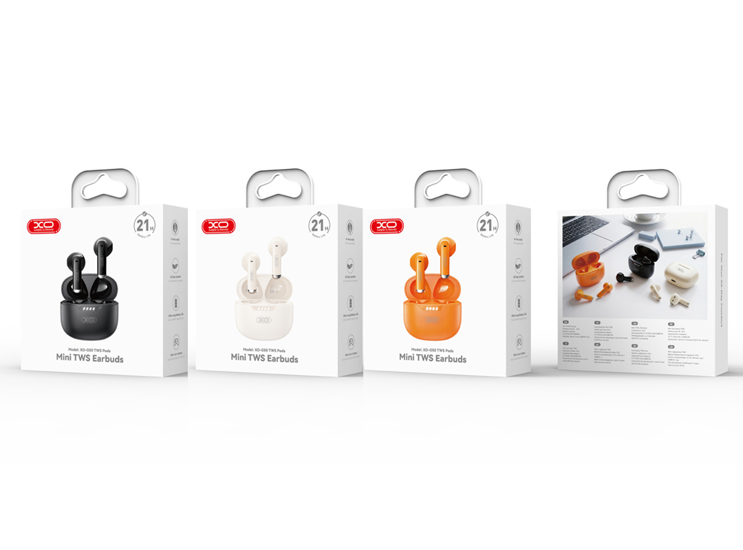 Handsfree Bluetooth XO Design G50, TWS, Portocaliu