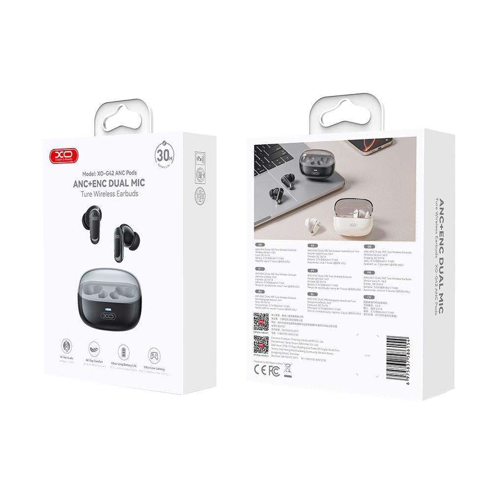 Handsfree Bluetooth XO Design G42, TWS, ANC, Negru