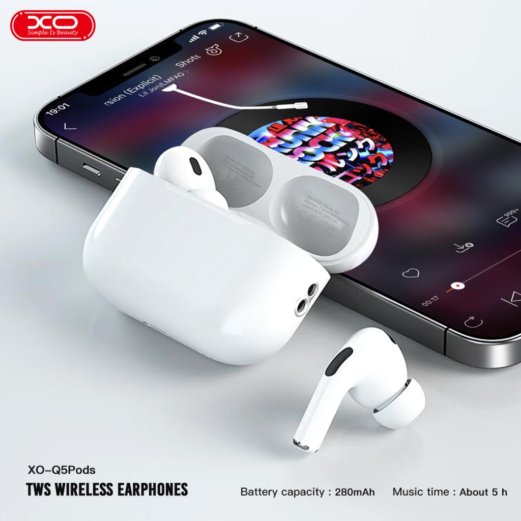 Handsfree Bluetooth XO Design Q5 Pods, TWS, Alb