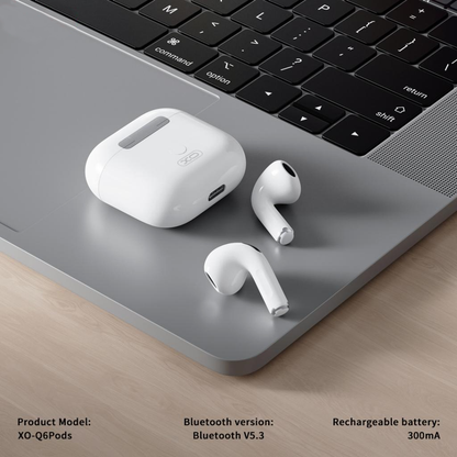 Handsfree Bluetooth XO Design Q6 Pods, TWS, Alb