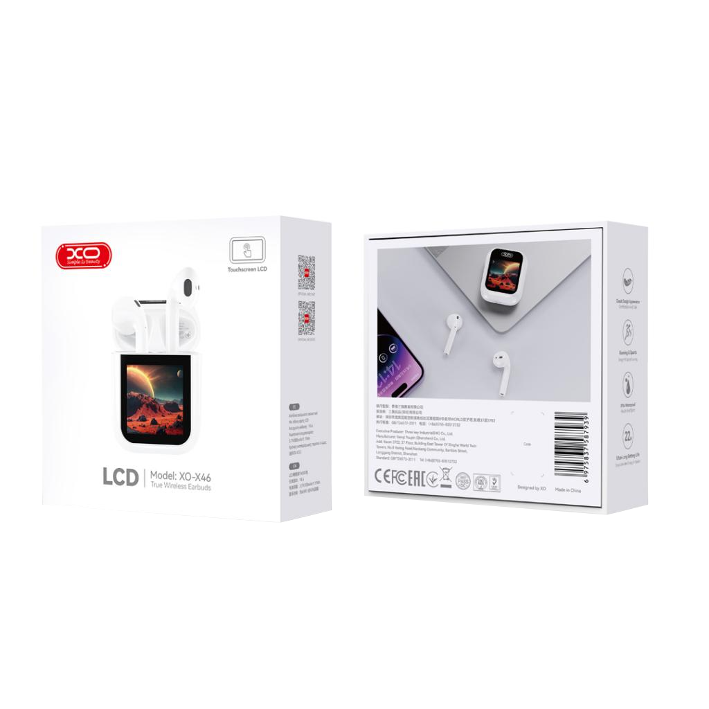 Handsfree Bluetooth XO Design X46 2th Gen, TWS, Alb