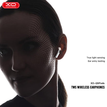 Handsfree Bluetooth XO Design Q5 Pods, TWS, Alb