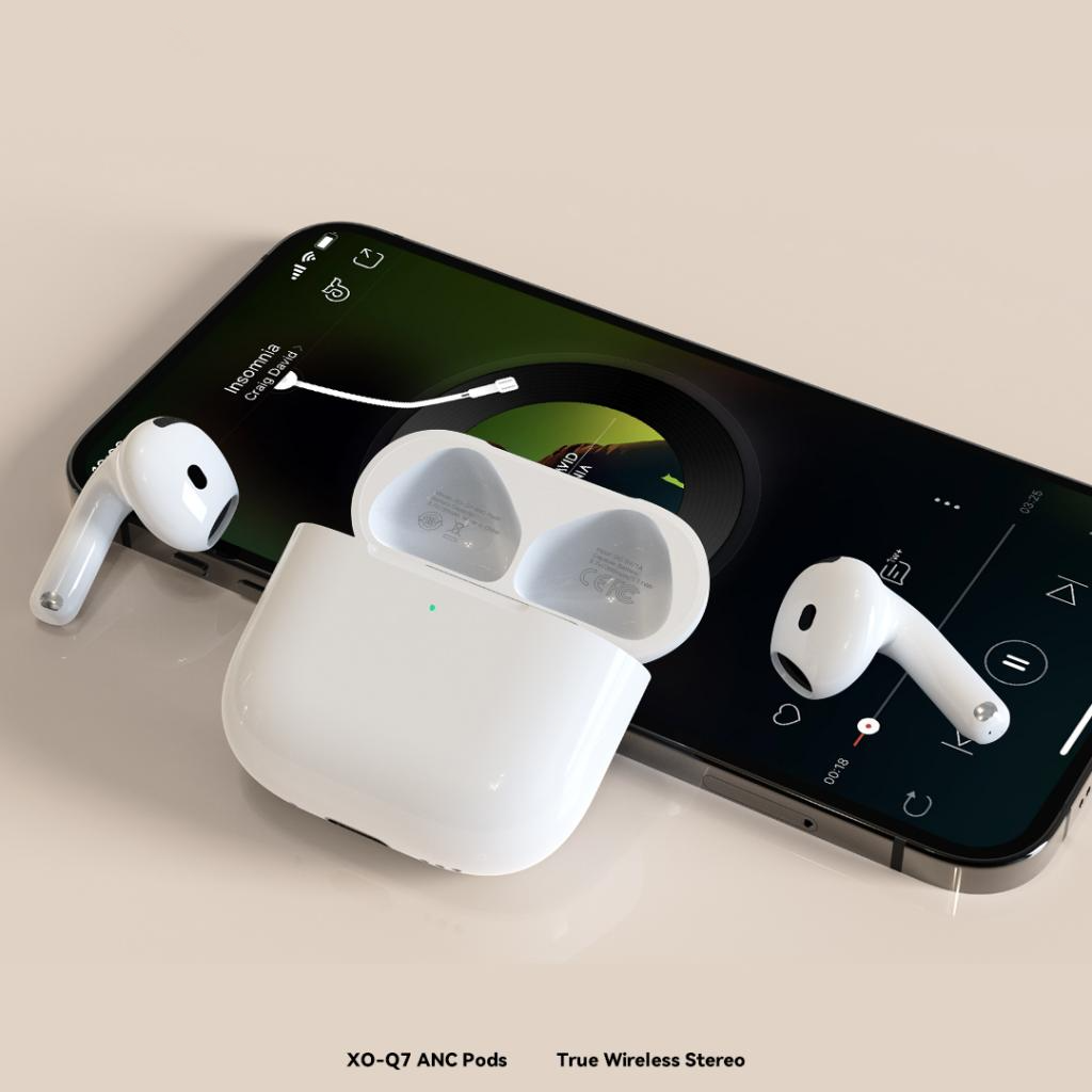 Handsfree Bluetooth XO Design Q7 Pods, TWS, ANC, Alb
