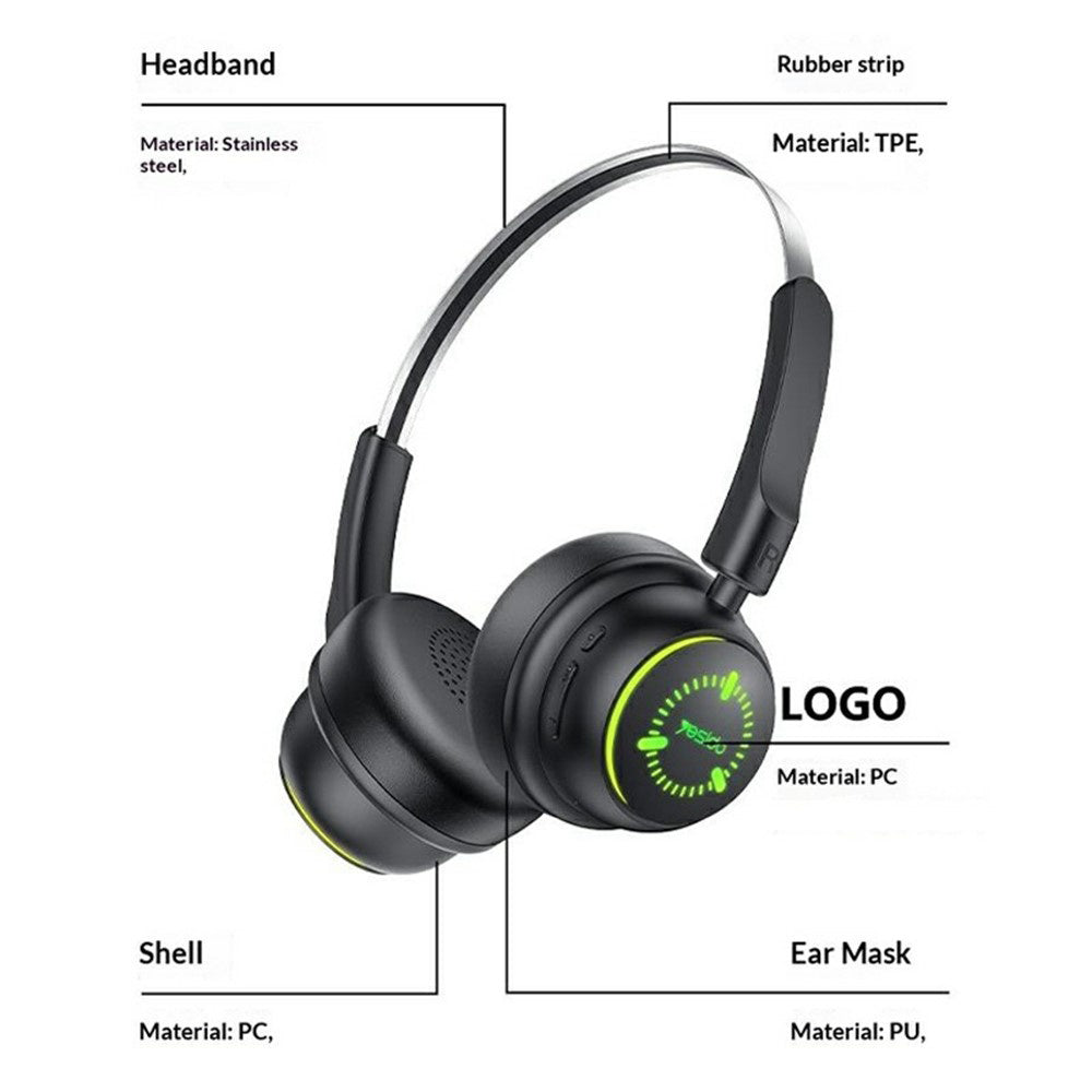 Handsfree Bluetooth Yesido EP15 Kids, A2DP, Negru