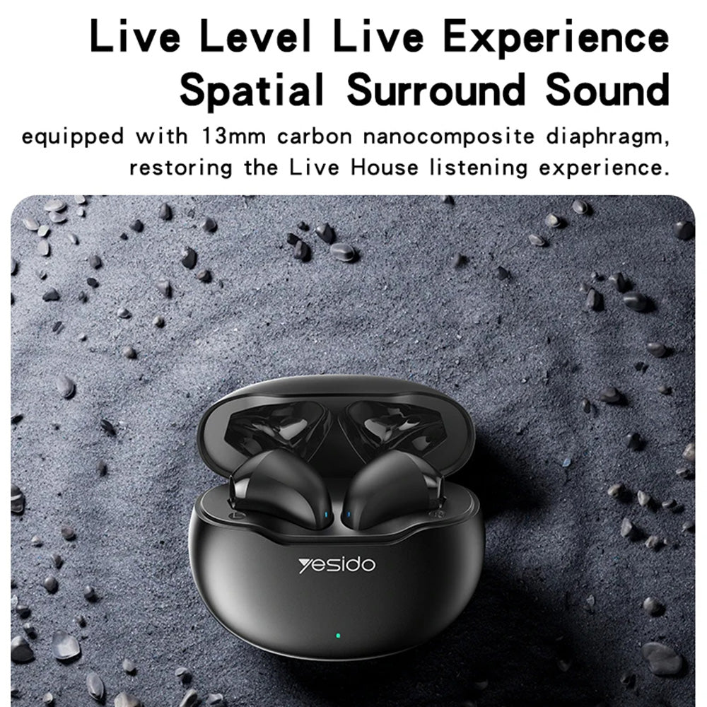 Handsfree Bluetooth Yesido TWS21, TWS, Negru