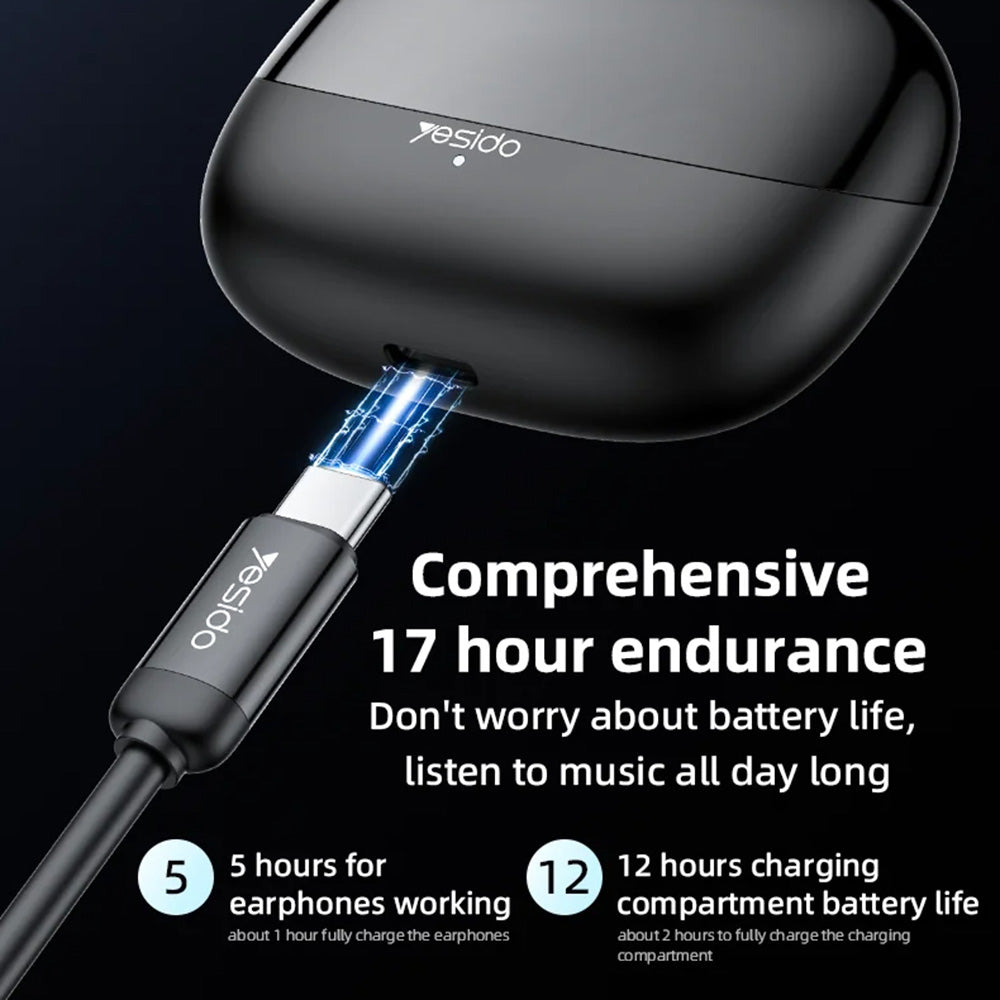 Handsfree Bluetooth Yesido TWS26, TWS, Negru