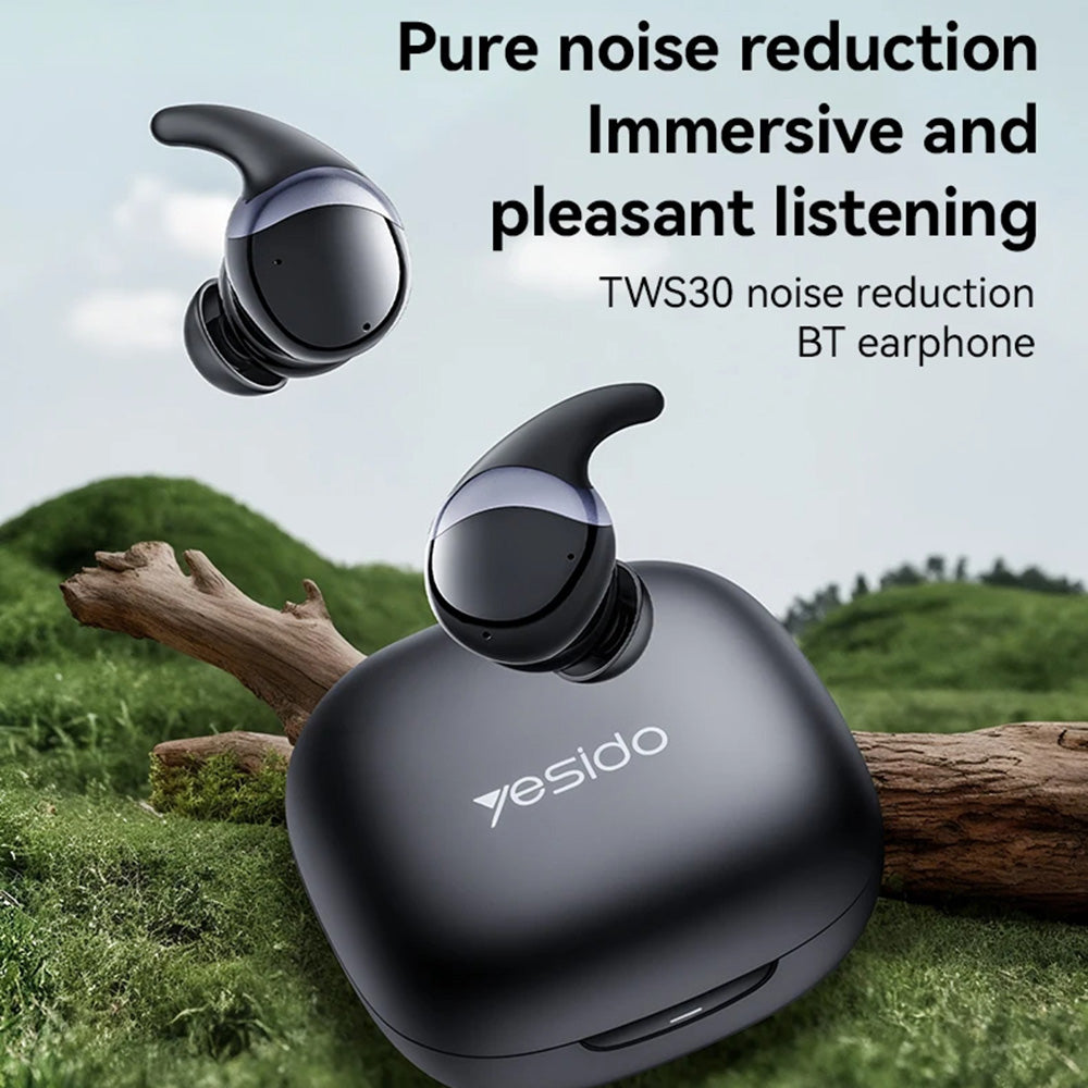 Handsfree Bluetooth Yesido TWS30, TWS, ANC, Negru