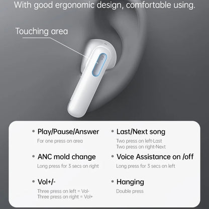 Handsfree Bluetooth Yesido TWS34, TWS, ANC, Alb