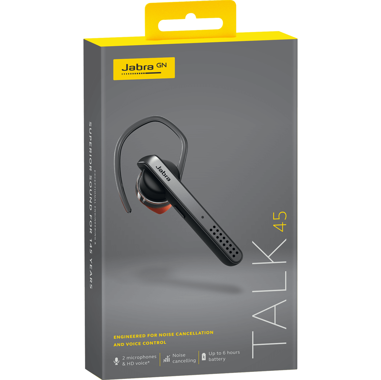 Handsfree Bluetooth Jabra Talk 45, A2DP, Argintiu