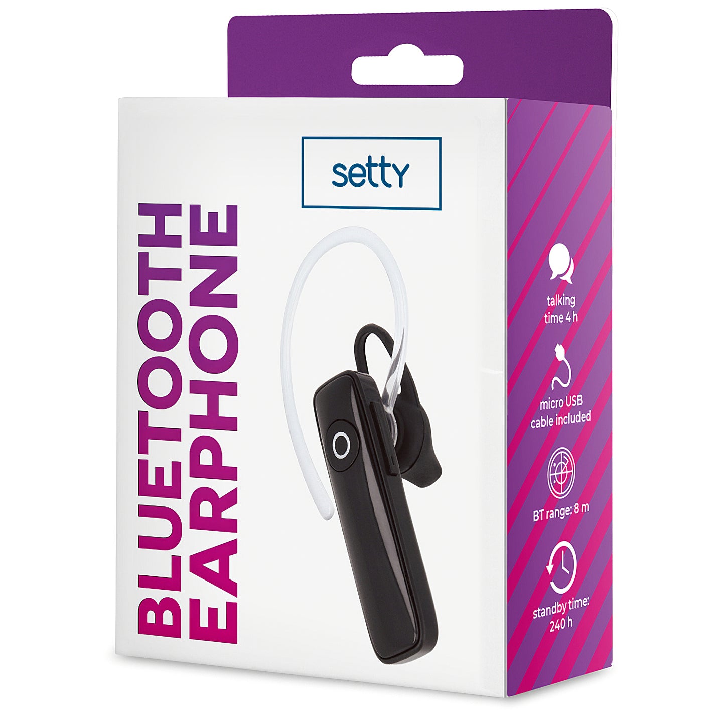 Handsfree Bluetooth Setty SBT-01, Negru