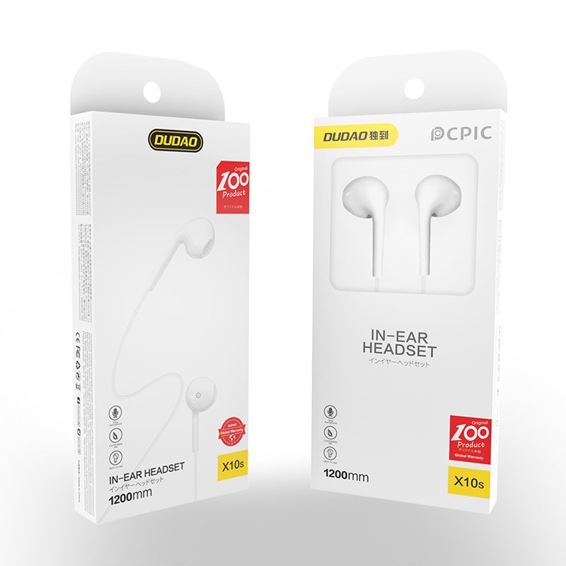 Handsfree 3.5mm Dudao X10S, Alb