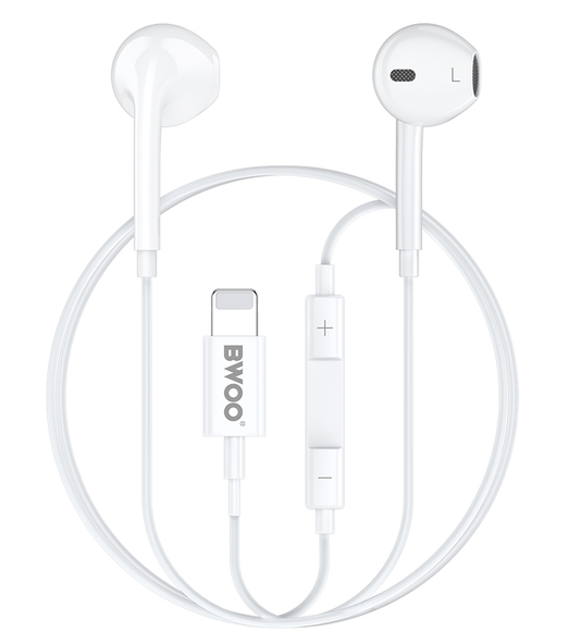 Handsfree Lightning BWOO BO-HF179, Alb