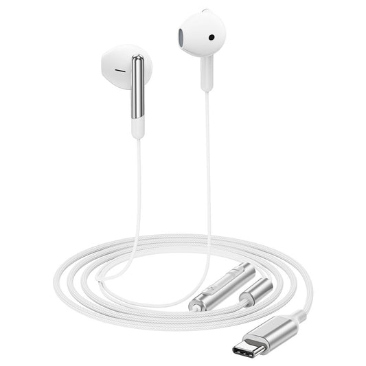 Handsfree USB-C Acefast L3, 1.2m, Alb