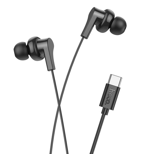 Handsfree USB-C HOCO M114, Black 