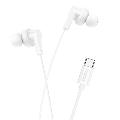 Handsfree USB-C HOCO M114, Alb