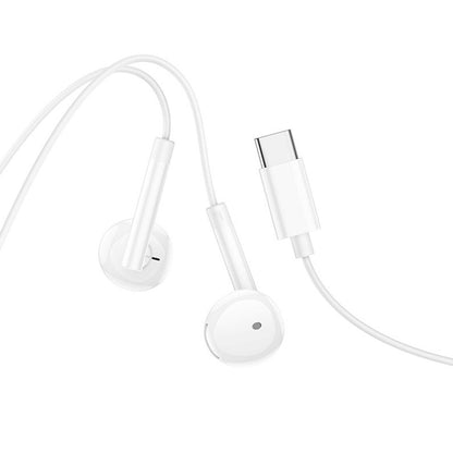 Handsfree USB-C HOCO M95, Alb