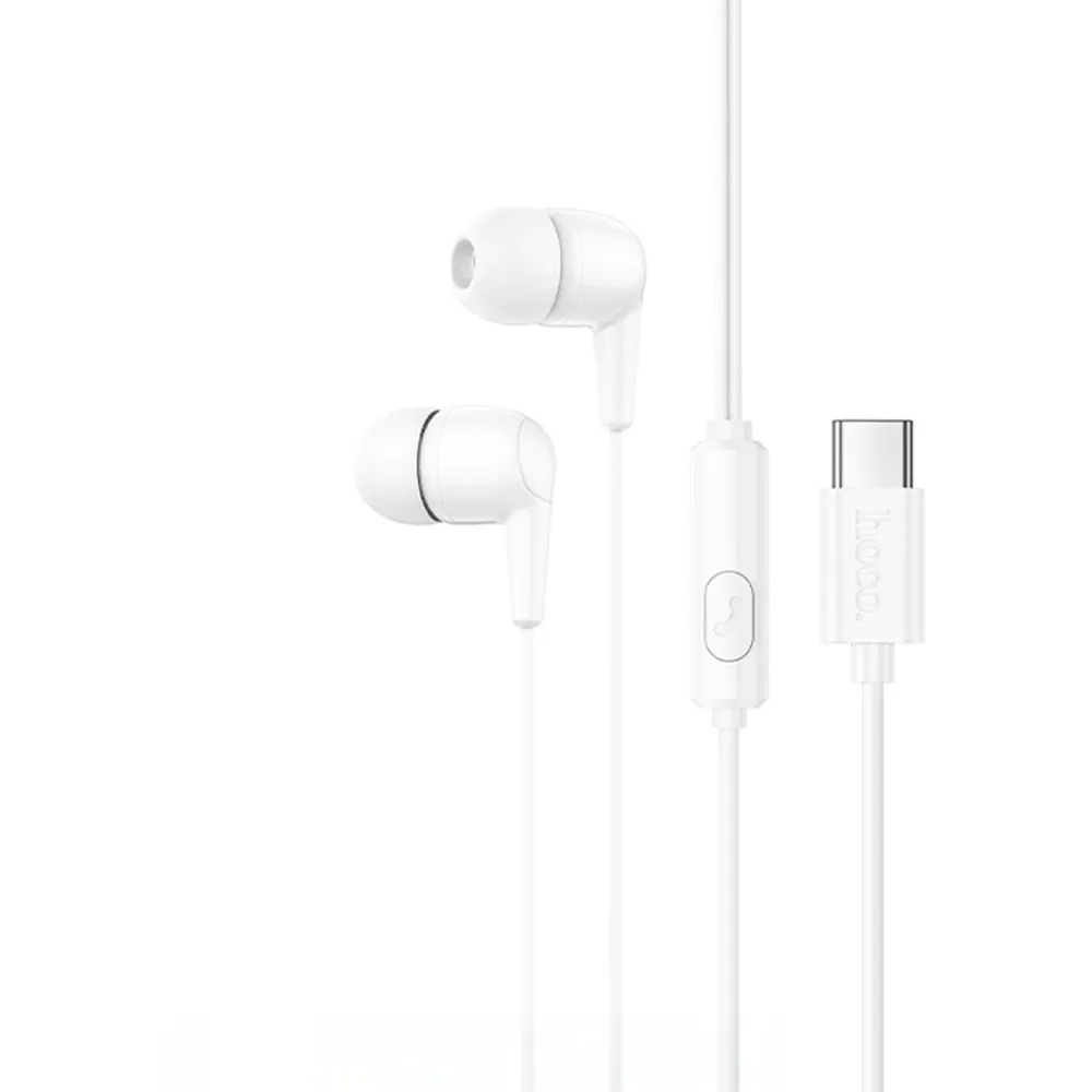 Handsfree USB-C HOCO M97, Alb