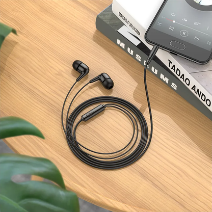 Handsfree USB-C HOCO M97, Negru
