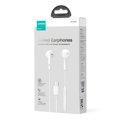 Handsfree USB-C Joyroom JR-EC05, Alb