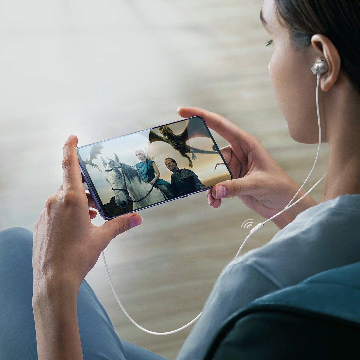 Handsfree USB-C Joyroom JR-EC06, Argintiu