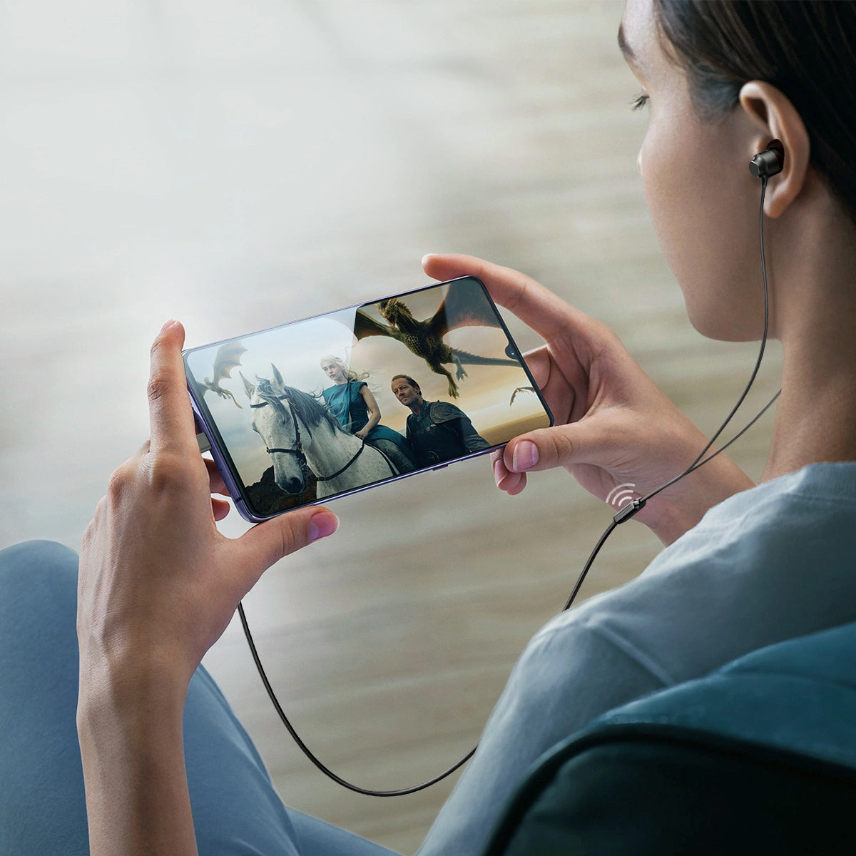 Handsfree USB-C Joyroom JR-EC06, Gri