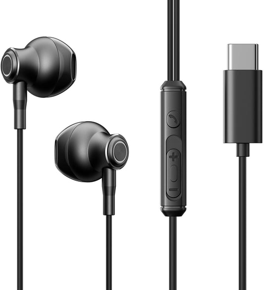 Handsfree USB-C Joyroom JR-EC07, Negru