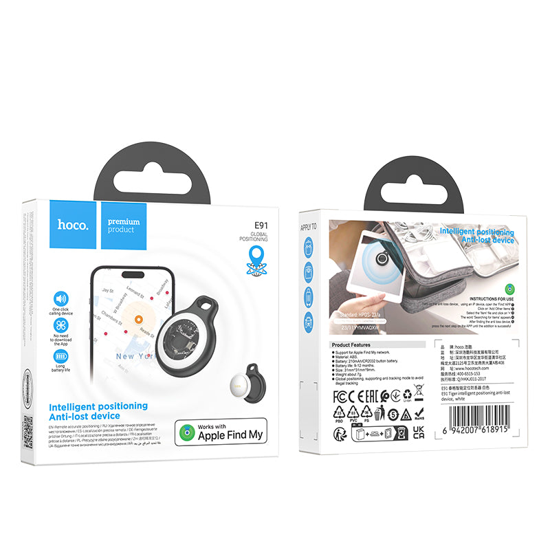HOCO SmartTag E91 pentru iOS Series, Negru