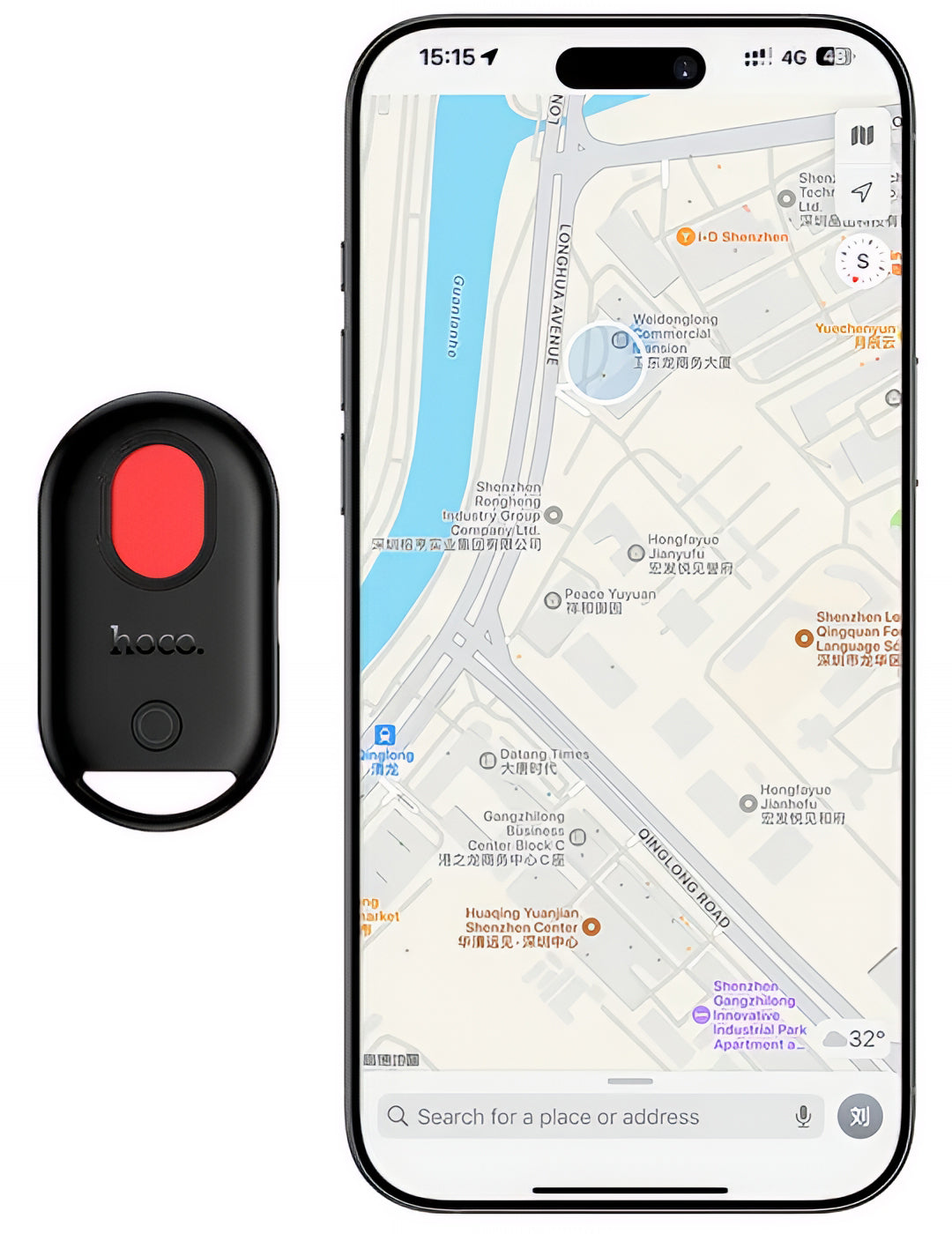 HOCO SmartTag E95 3in1 pentru iOS Series, Negru